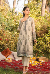 DA-2129 GREEN 2PCS  EMBROIDERED KURTA WITH TROUSER
